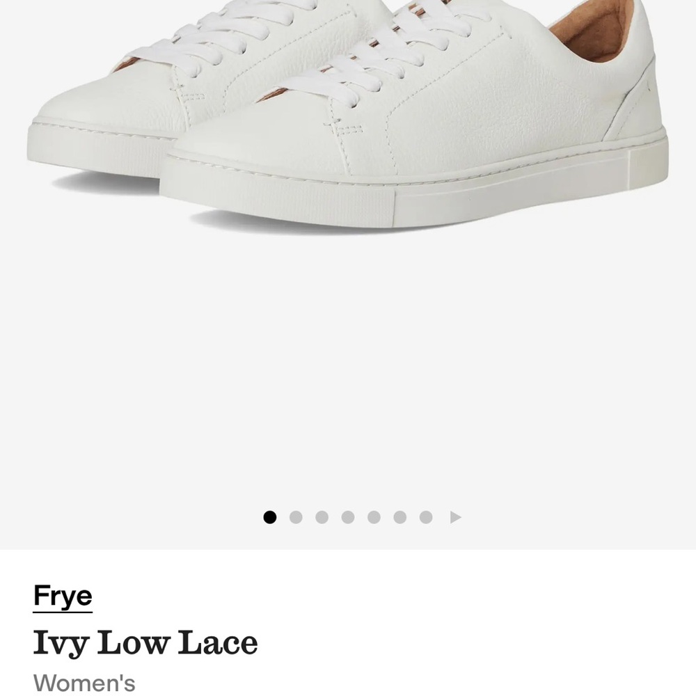 Size 9 1/2 white low fry Tennis sneaker in perfect condition.